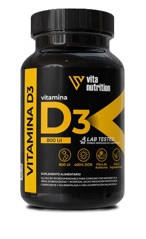 ☀️ Vitamina D3 800 UI (400% DDR)