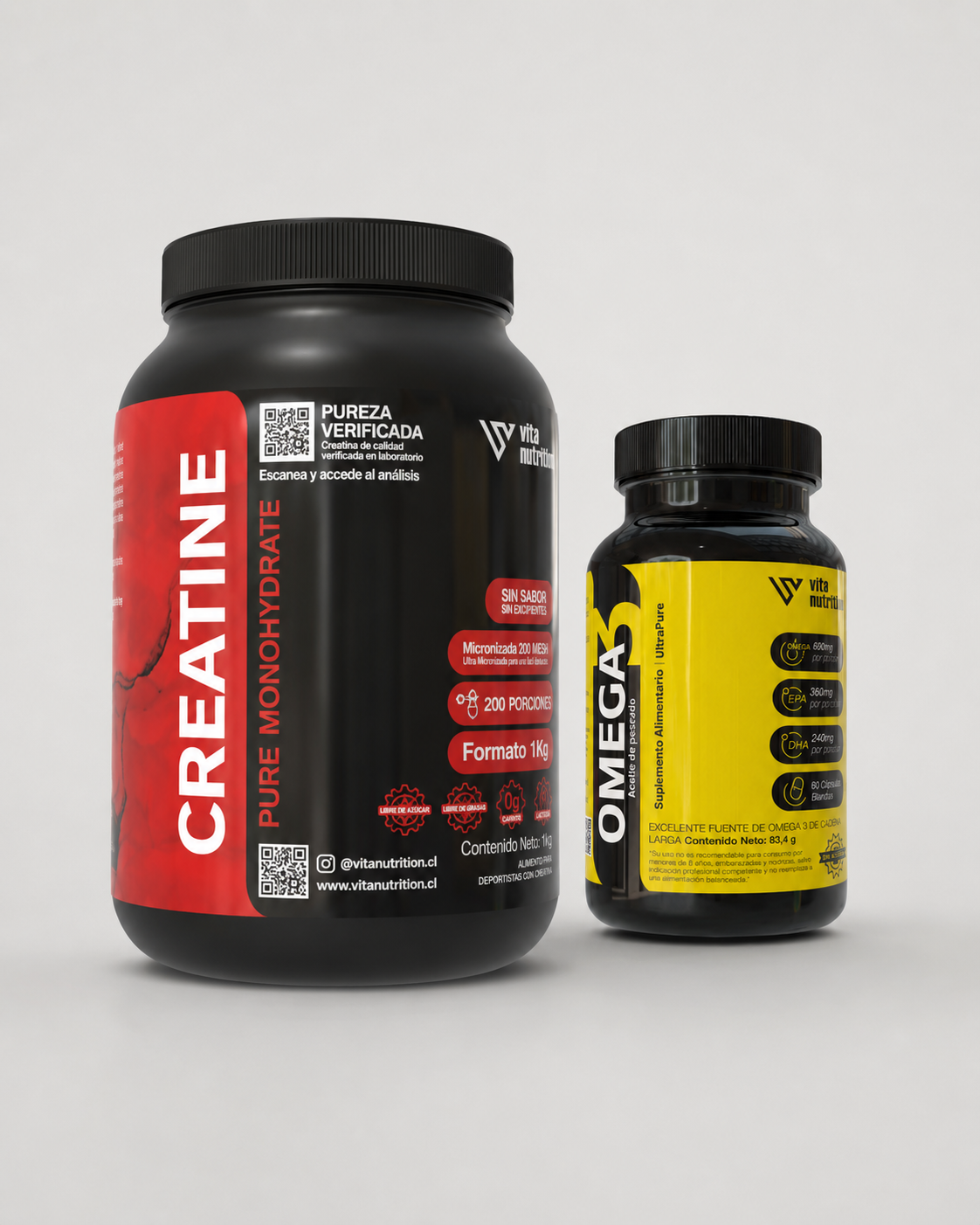 Creatina en Polvo 1 KG + Omega 3