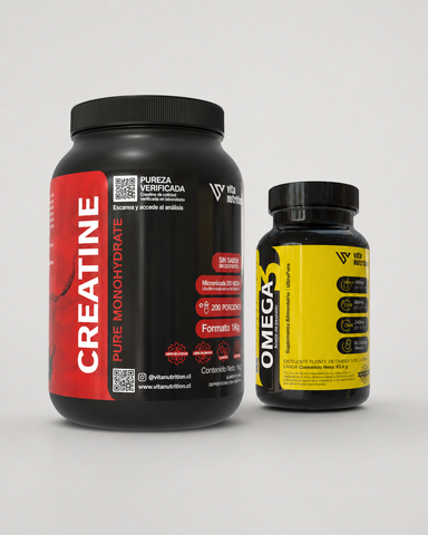 Creatina en Polvo 1 KG + Omega 3